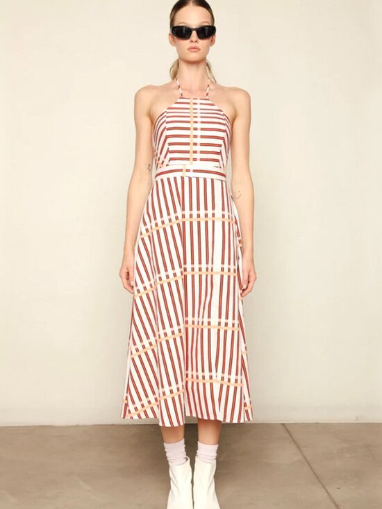 Du Paradis Dresses & Skirts - Du Paradis St. Tropez Striped Halter Dress